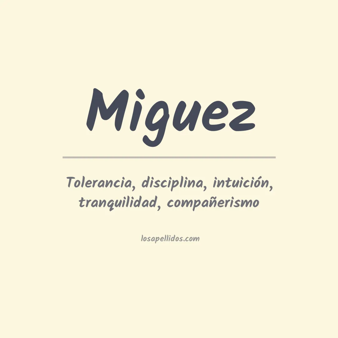 Apellido Míguez