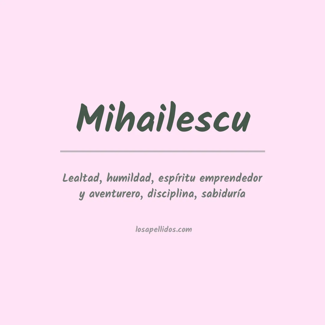 Apellido Mihailescu