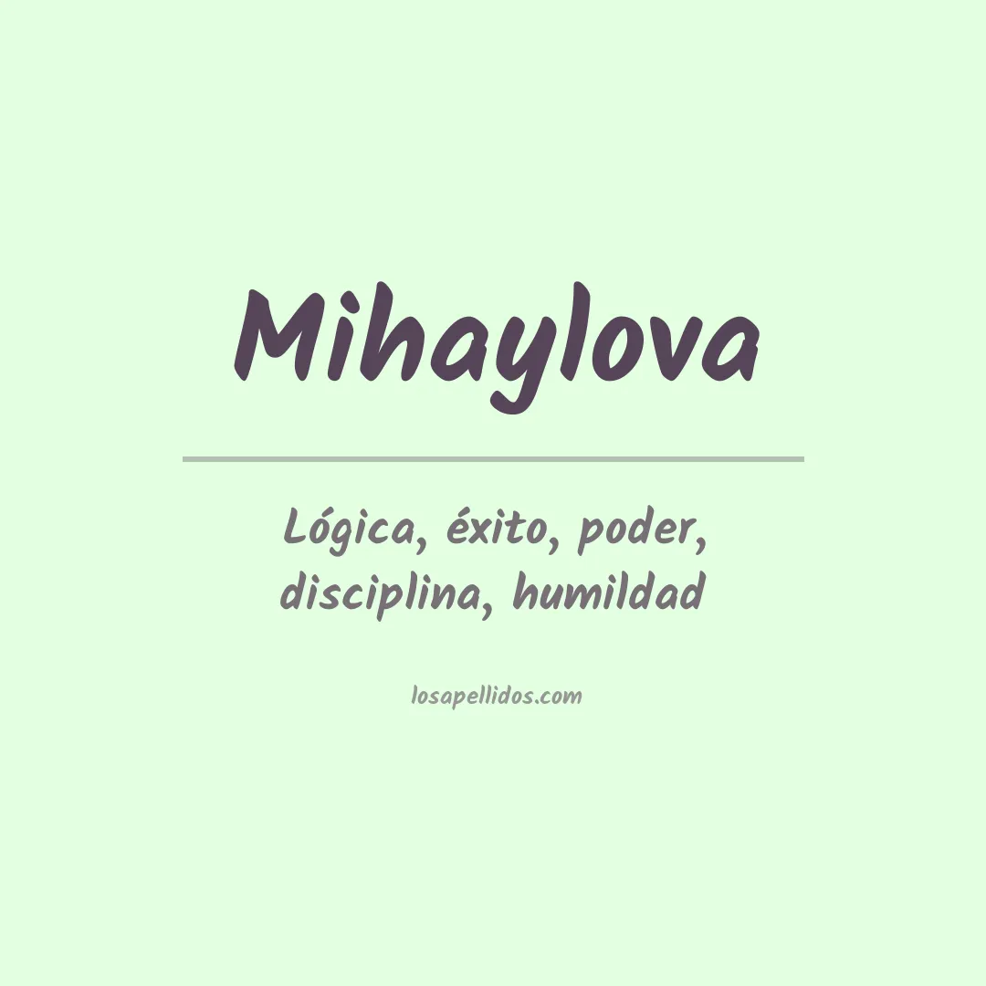 Apellido Mihaylova