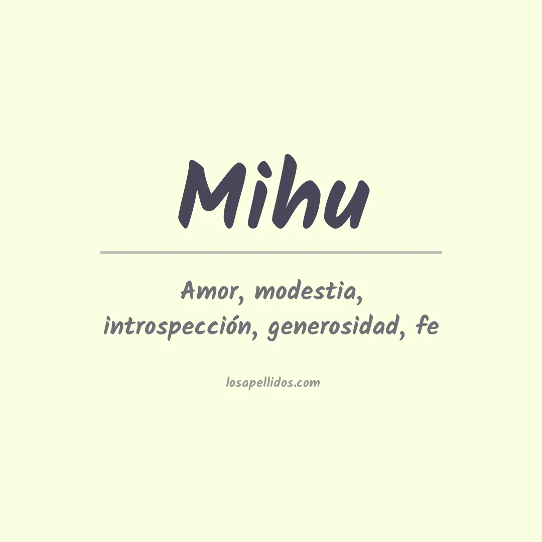 Apellido Mihu