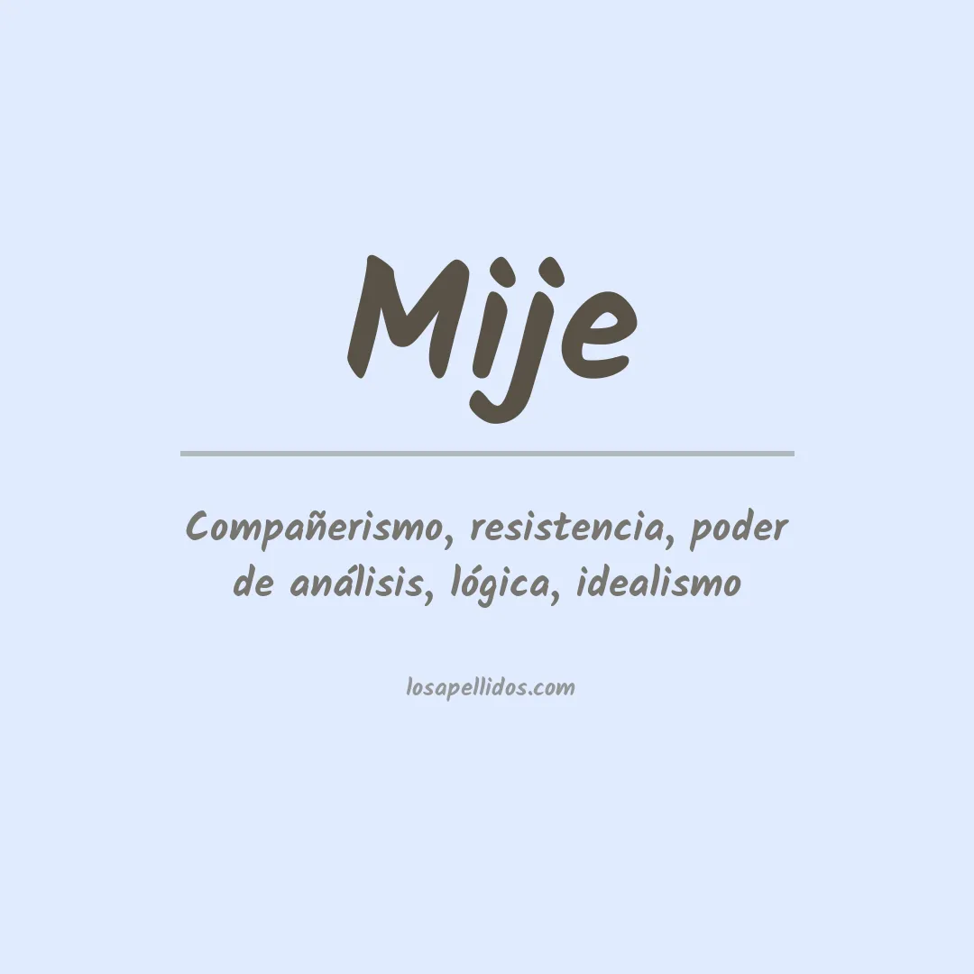 Apellido Mije