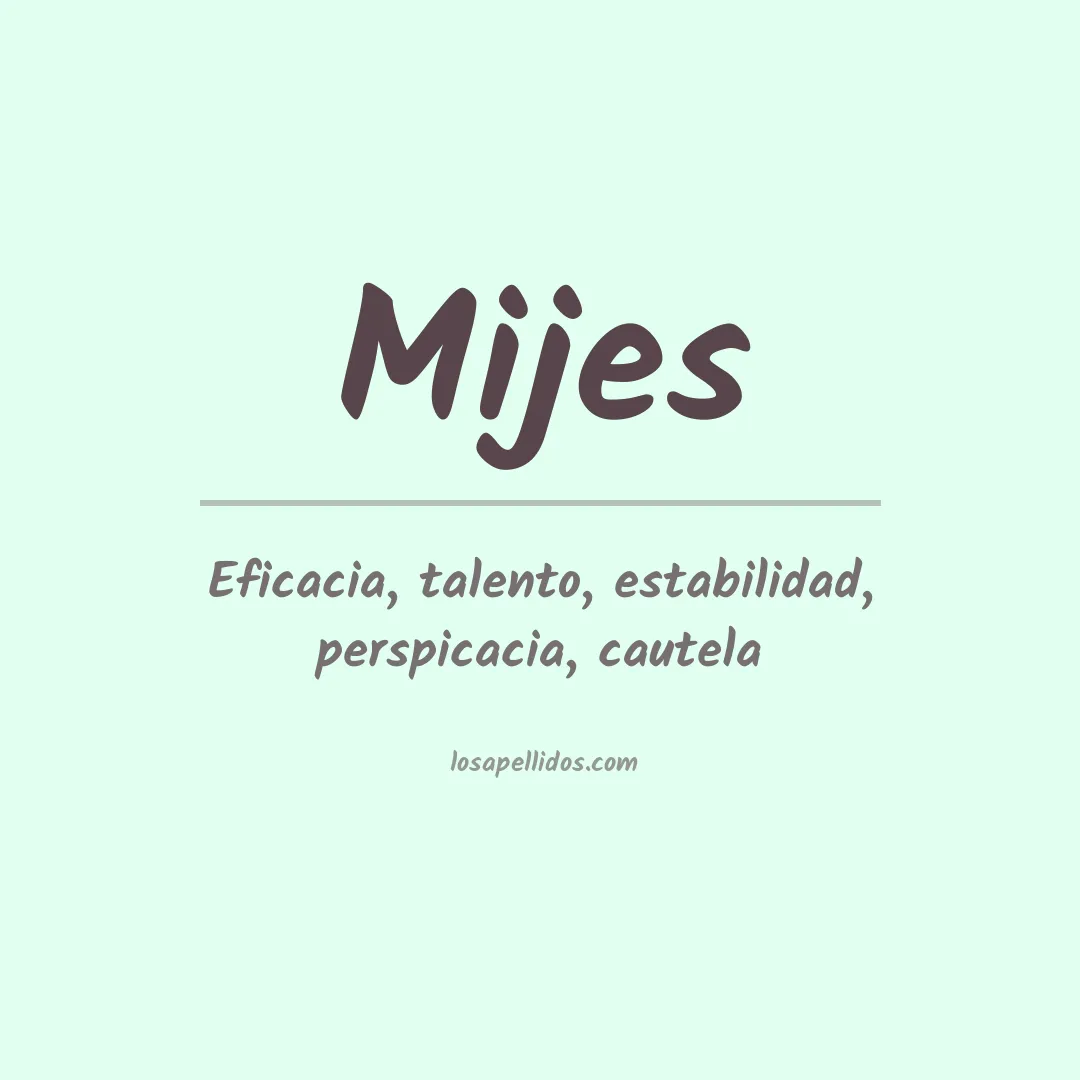 Apellido Mijes