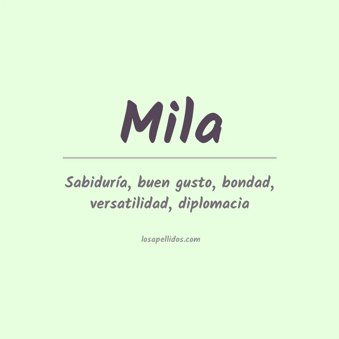 Apellido Mila