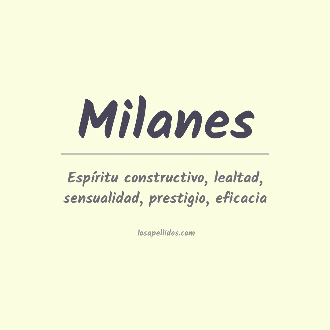 Apellido Milanés