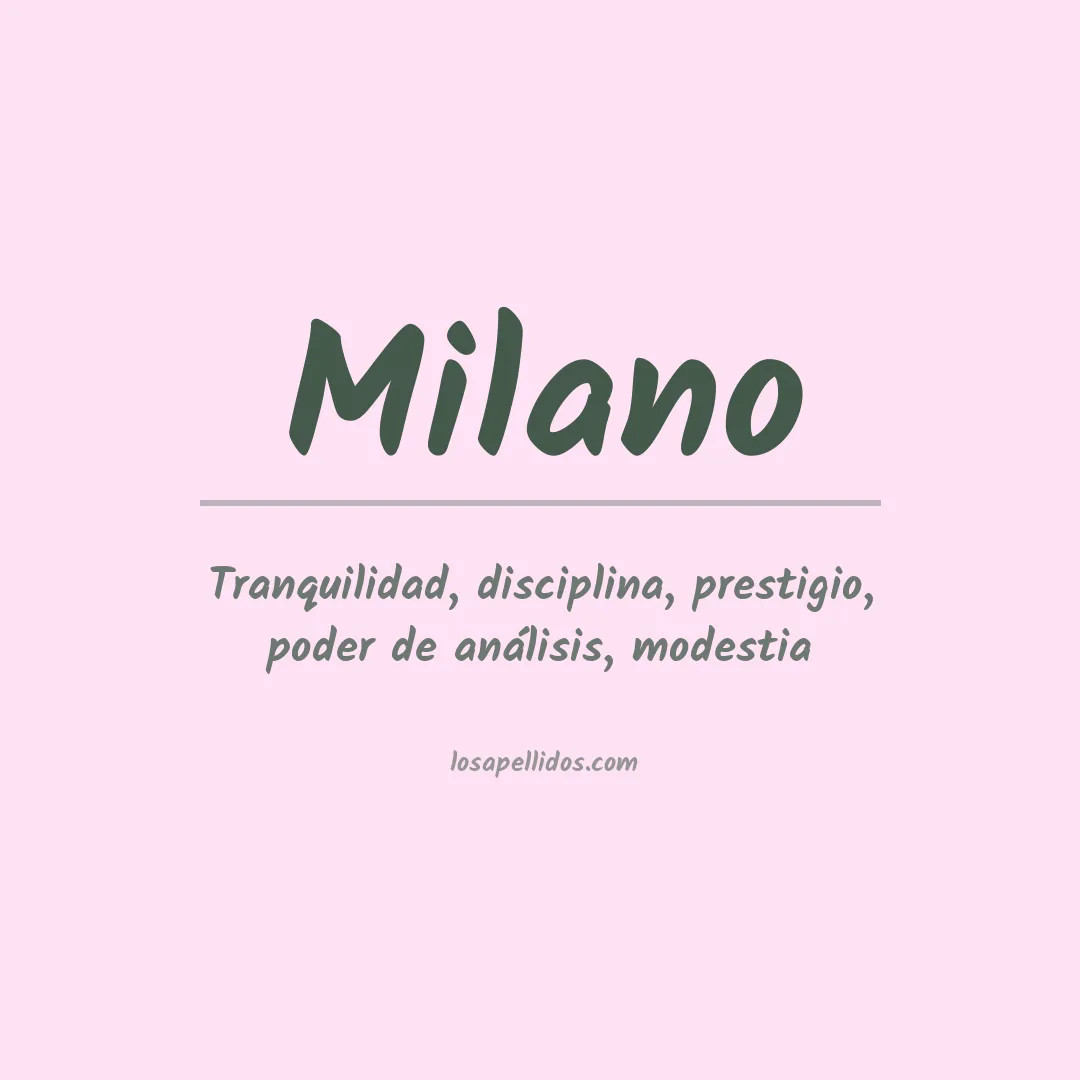 Apellido Milano