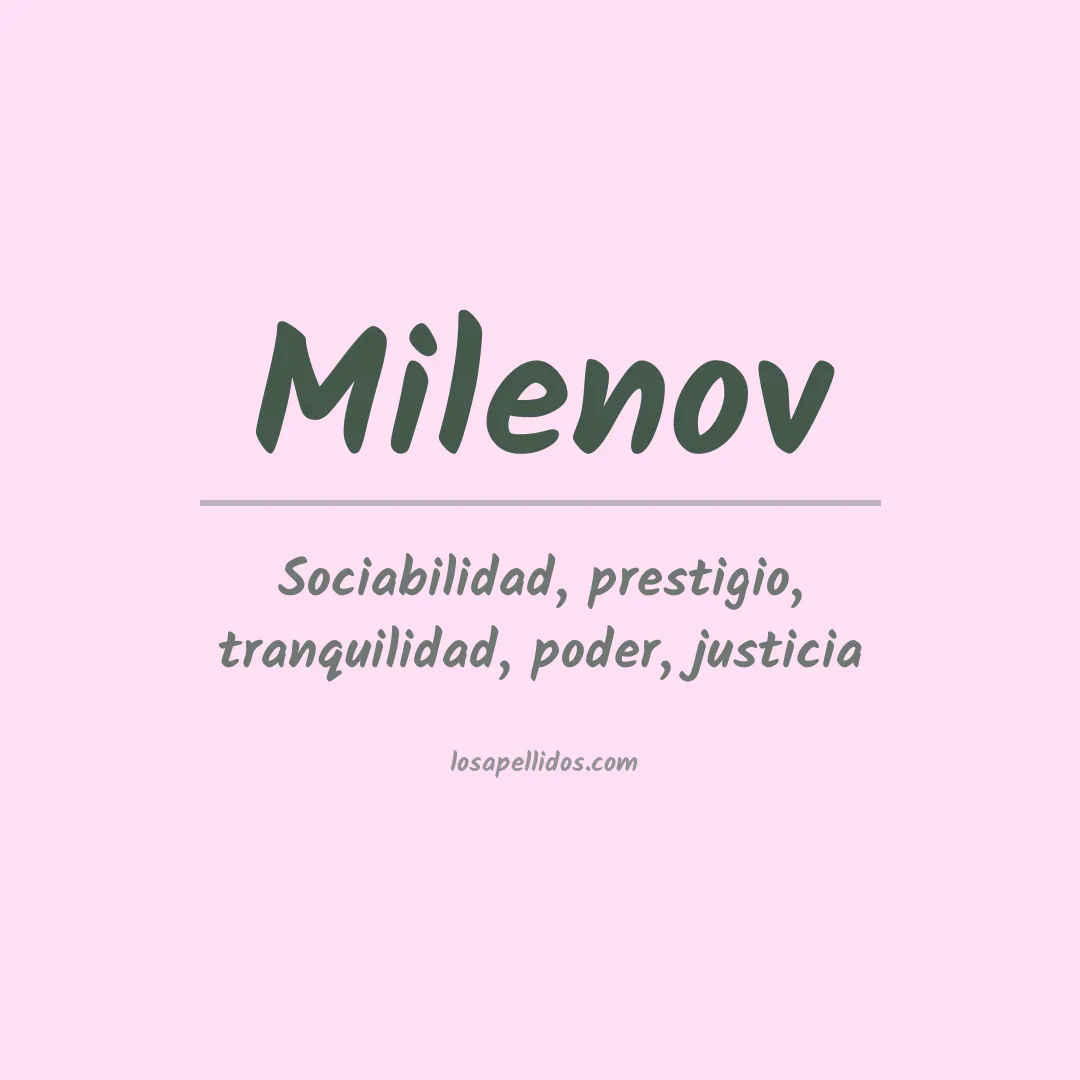 Apellido Milenov