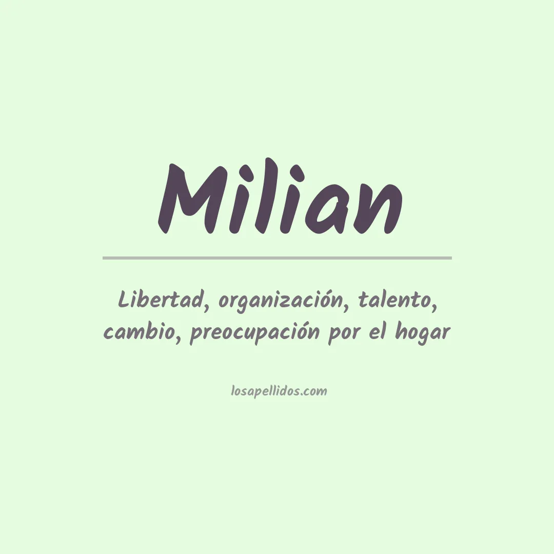 Apellido Milián