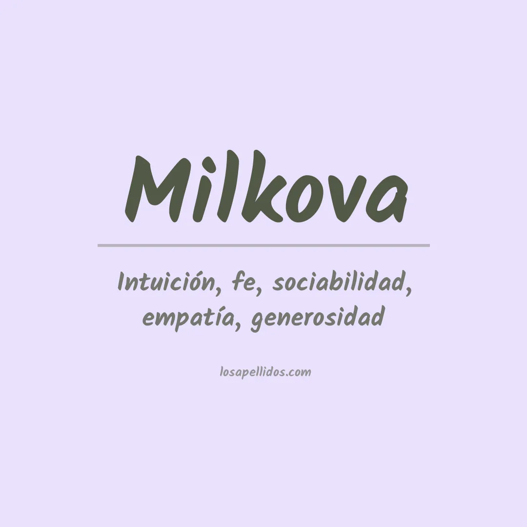 Apellido Milkova