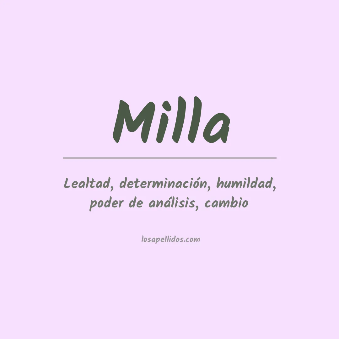 Apellido Milla