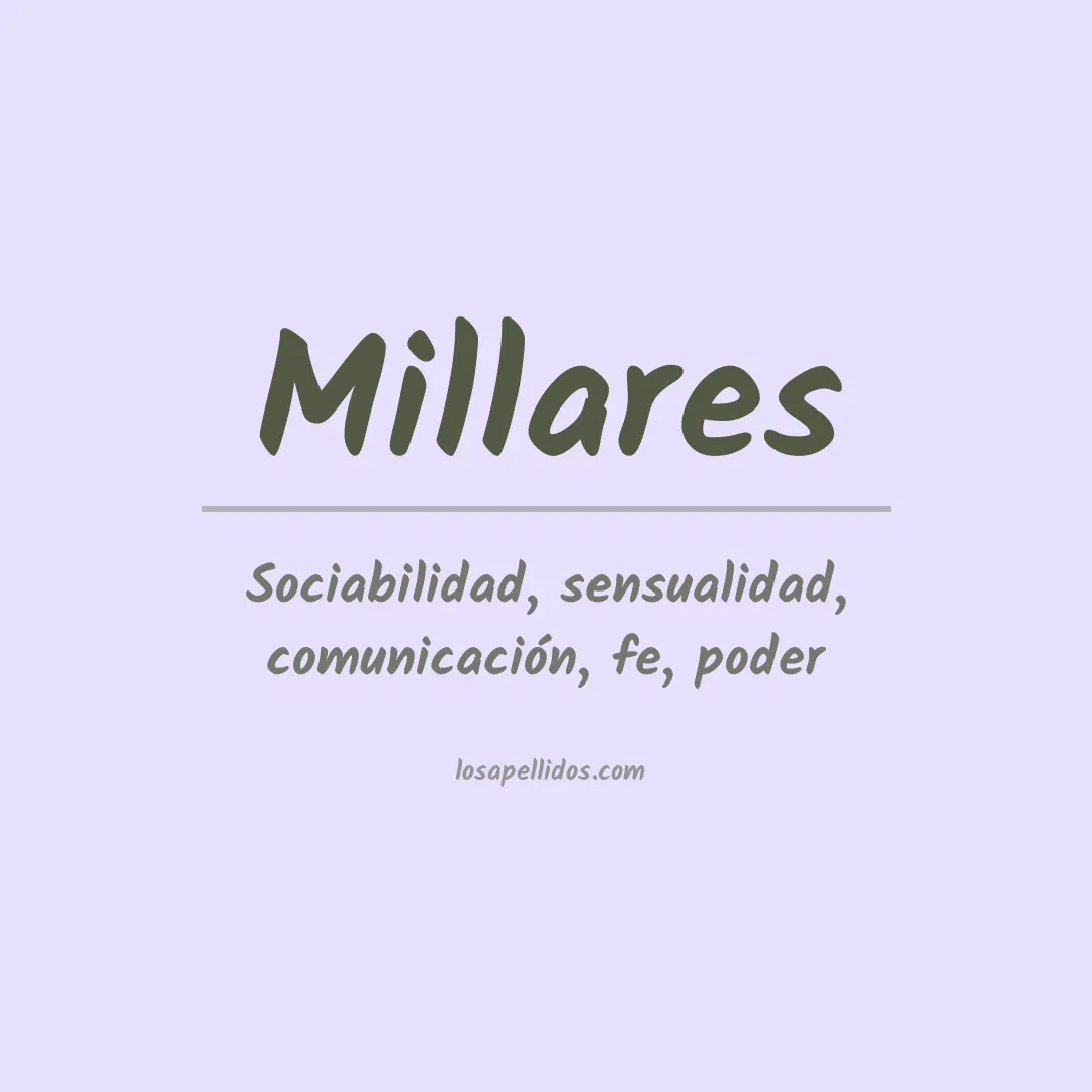 Apellido Millares