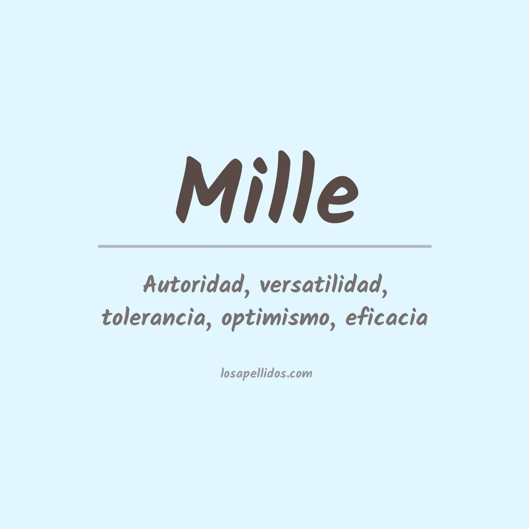 Apellido Mille