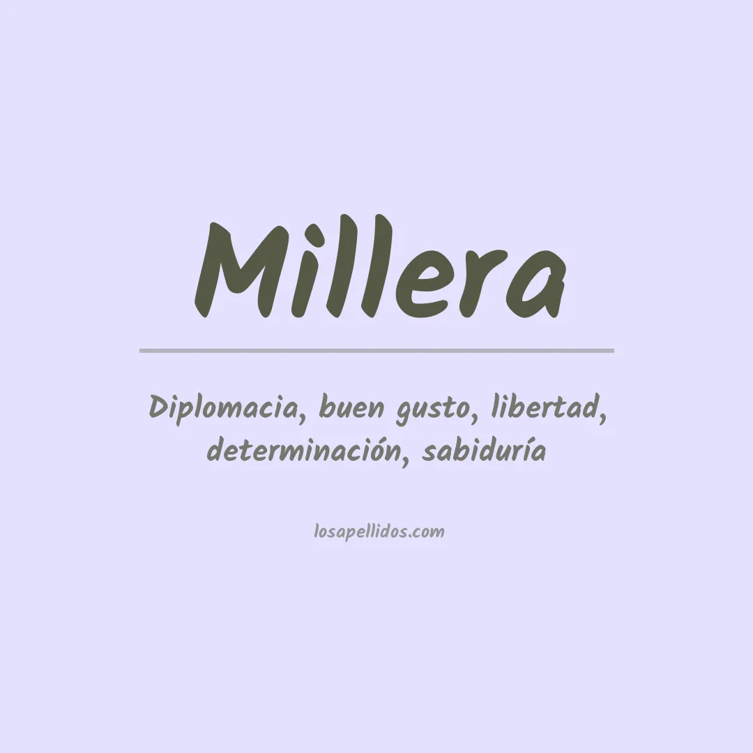 Apellido Millera