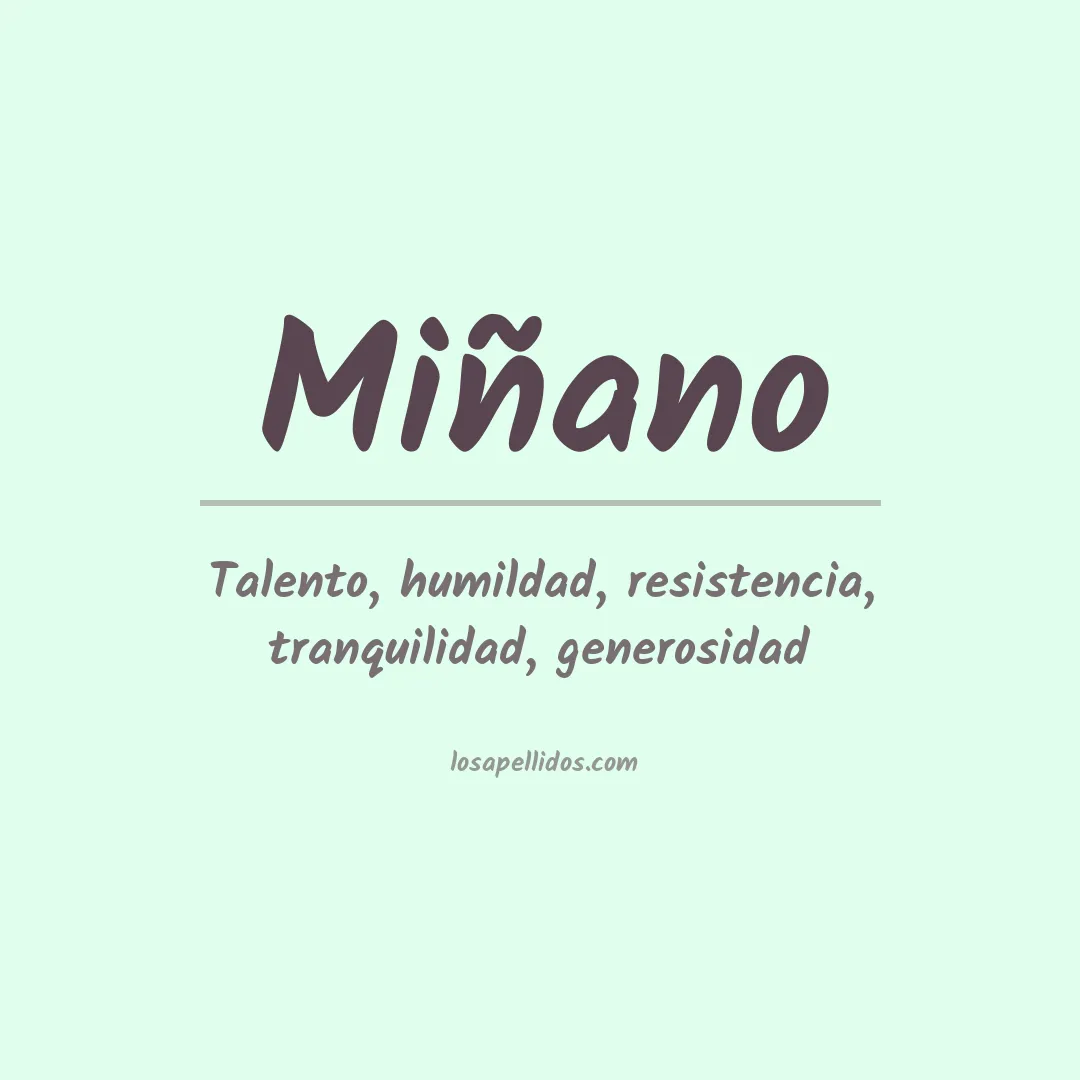 Apellido Miñano
