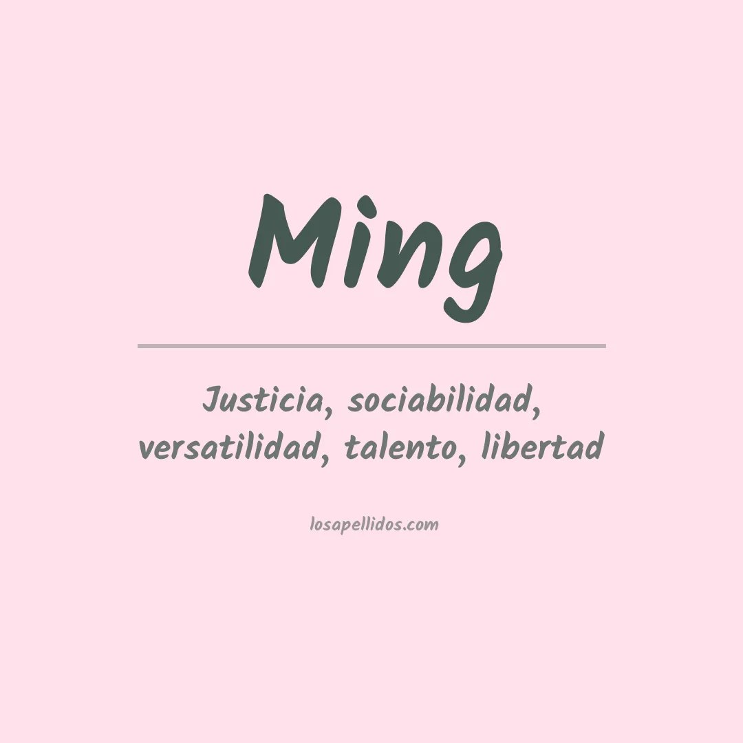 Apellido Ming
