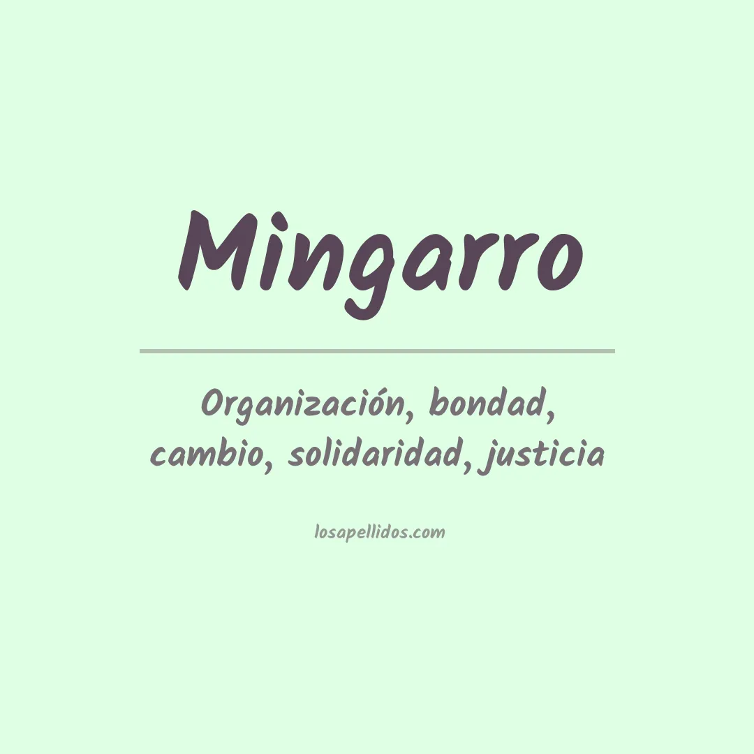 Significado del Apellido Mingarro