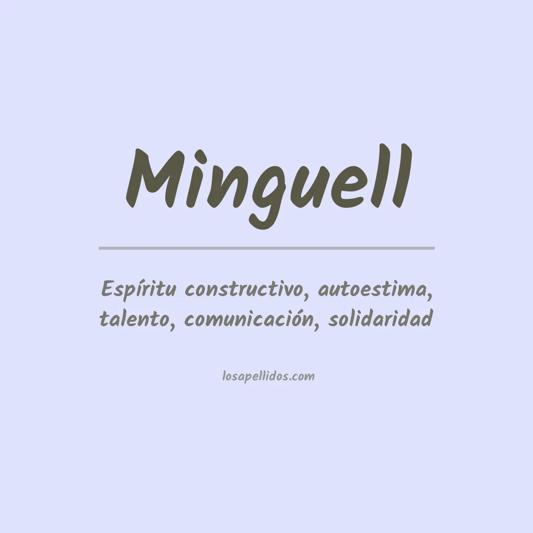 Significado del Apellido Minguell