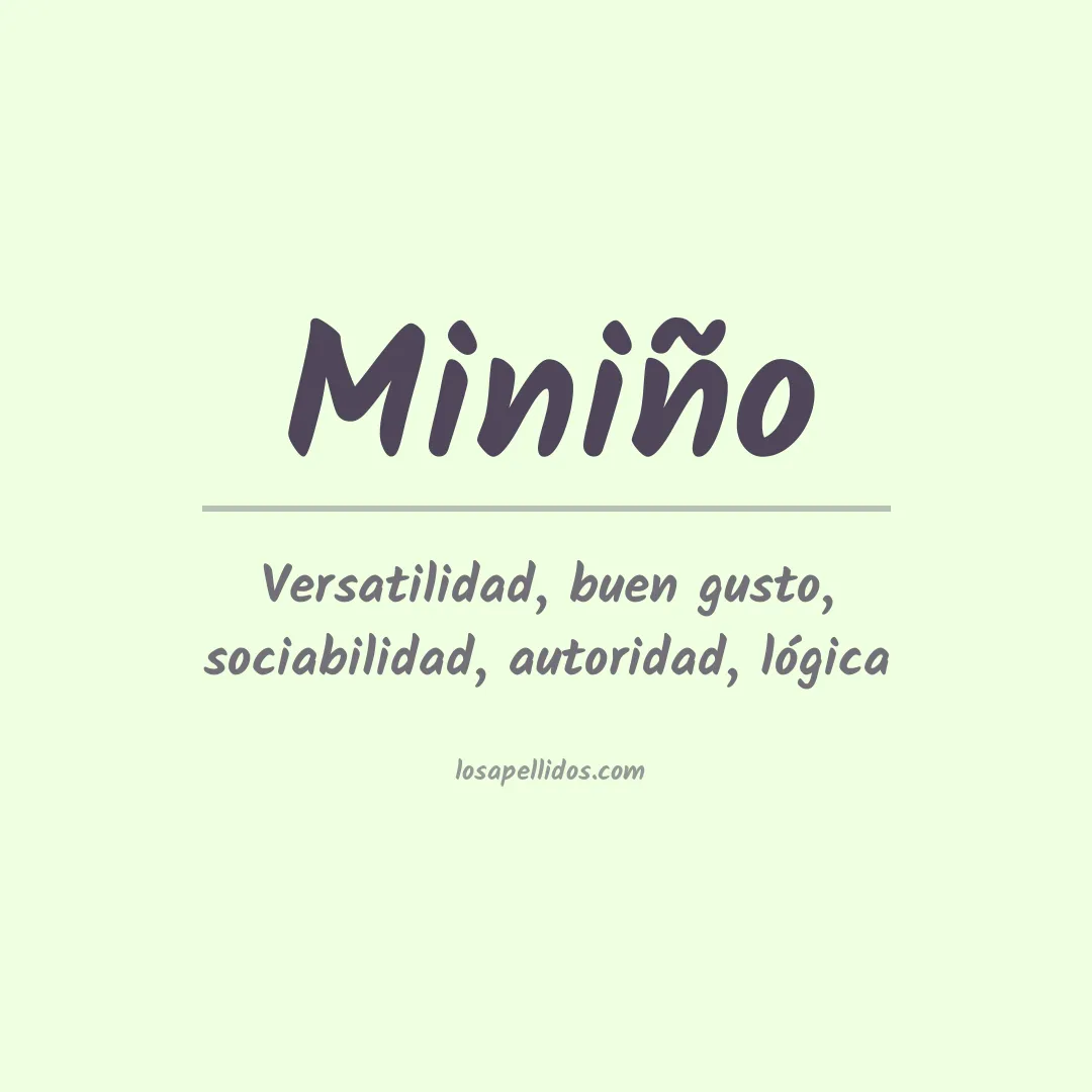 Apellido Miniño