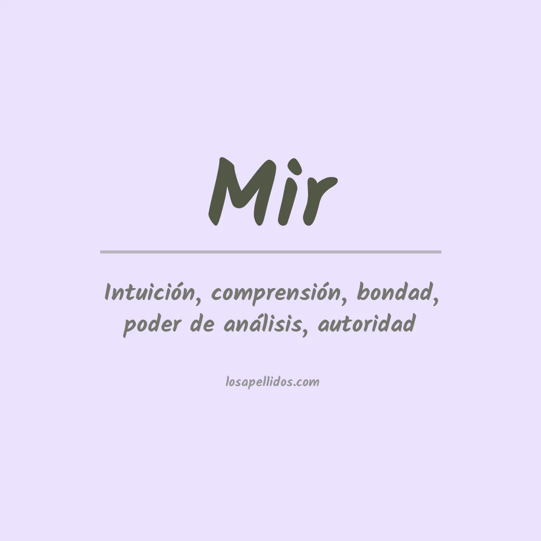 Apellido Mir