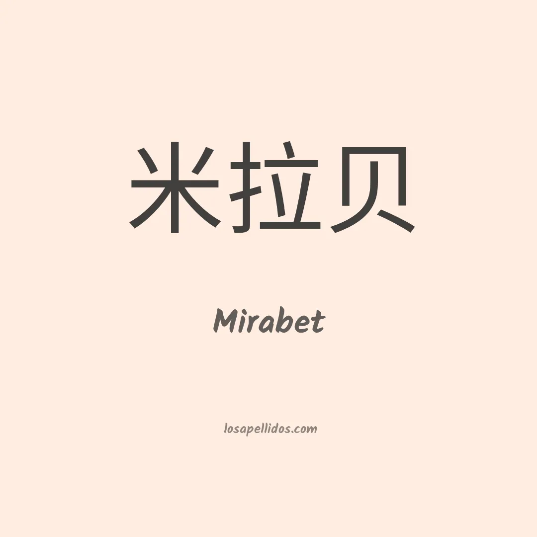 Mirabet en chino