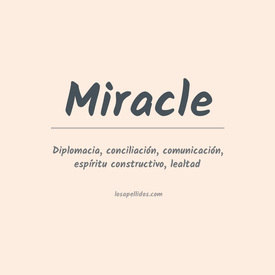 Significado del Apellido Miracle