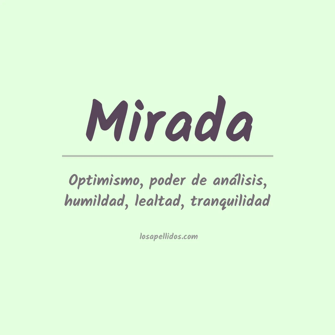 Apellido Mirada