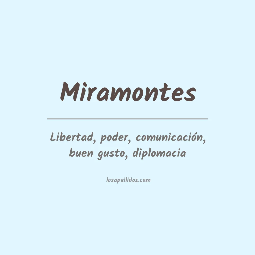 Apellido Miramontes