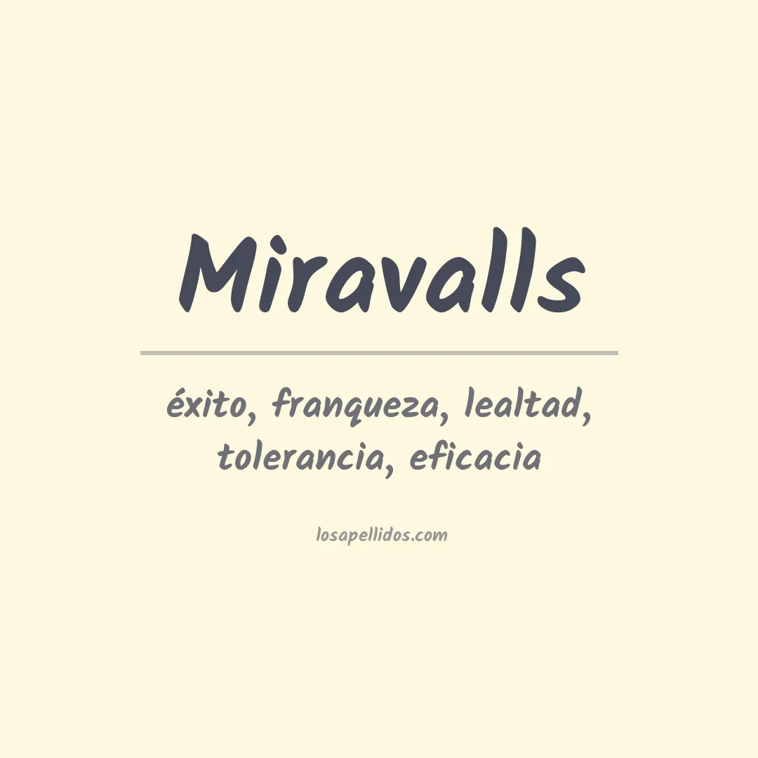 Apellido Miravalls