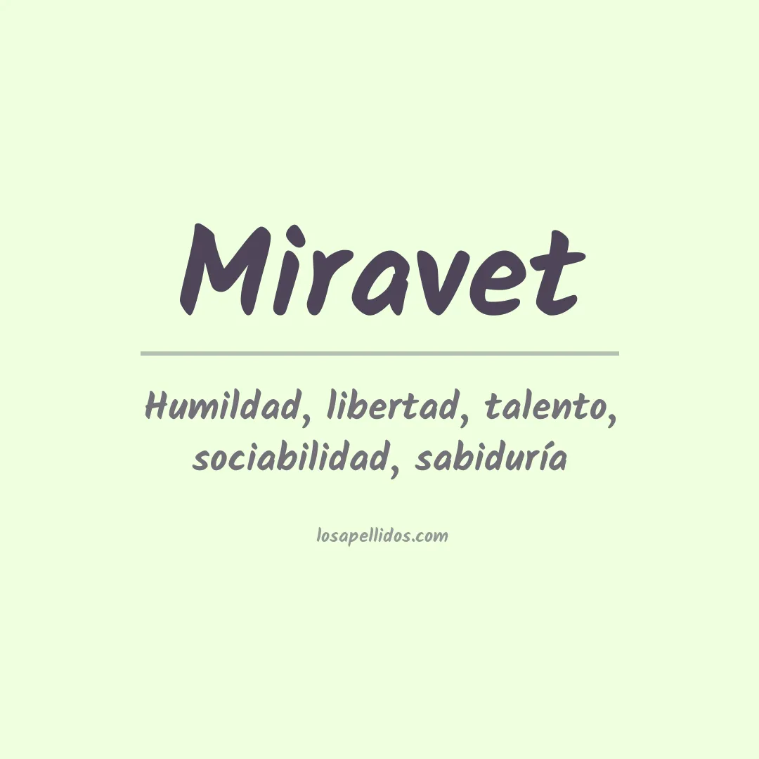 Apellido Miravet