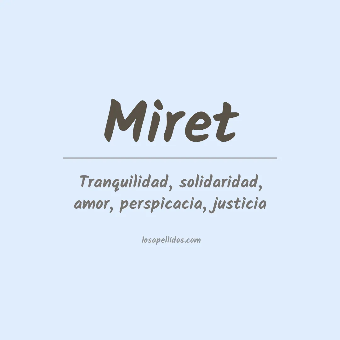 Apellido Miret