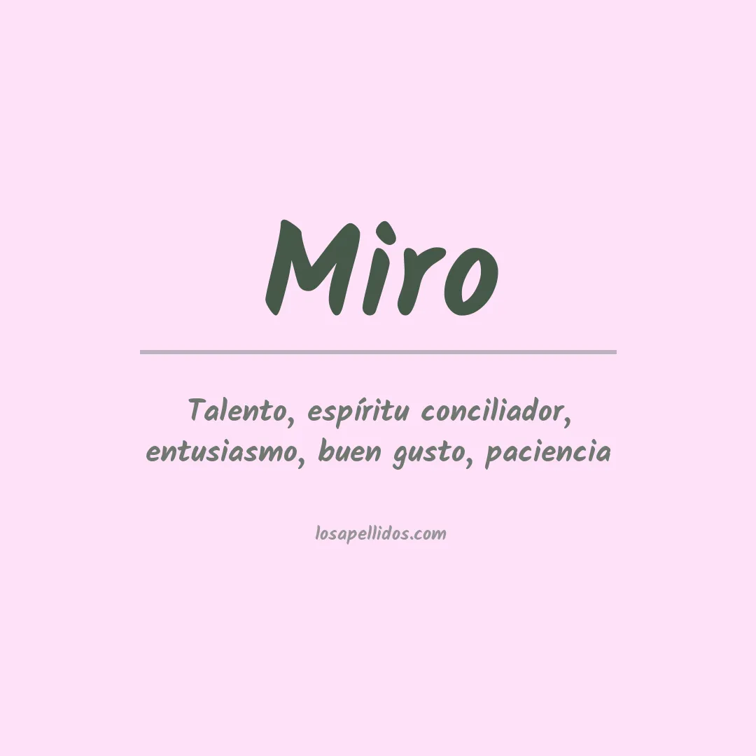 Apellido Miró