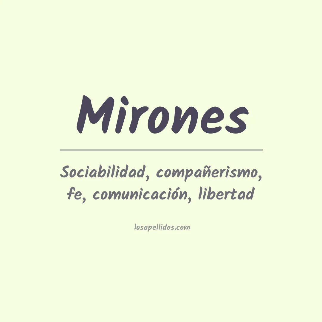 Apellido Mirones
