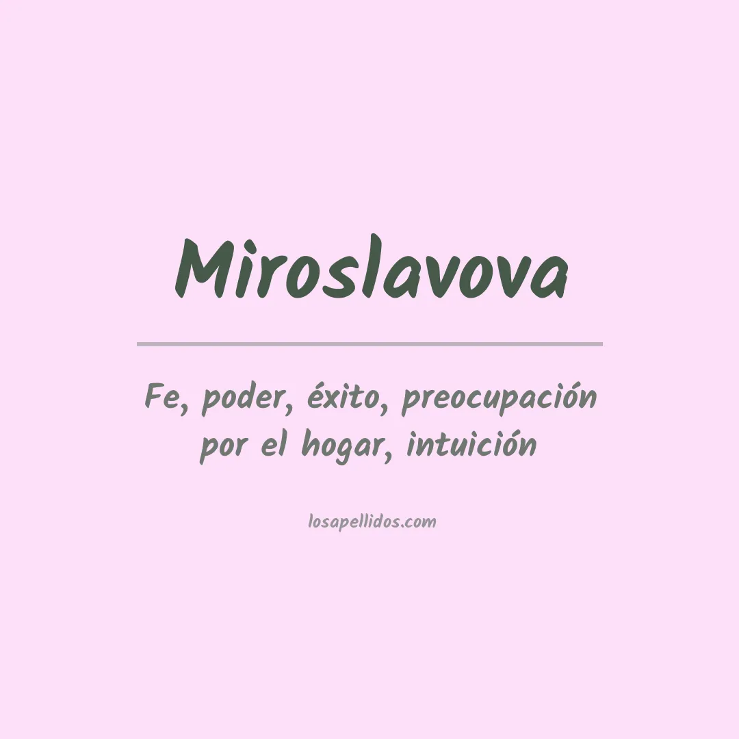Apellido Miroslavova