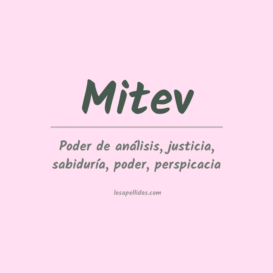 Apellido Mitev