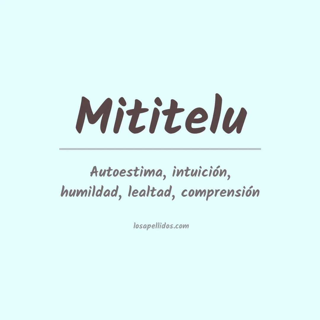 Apellido Mititelu