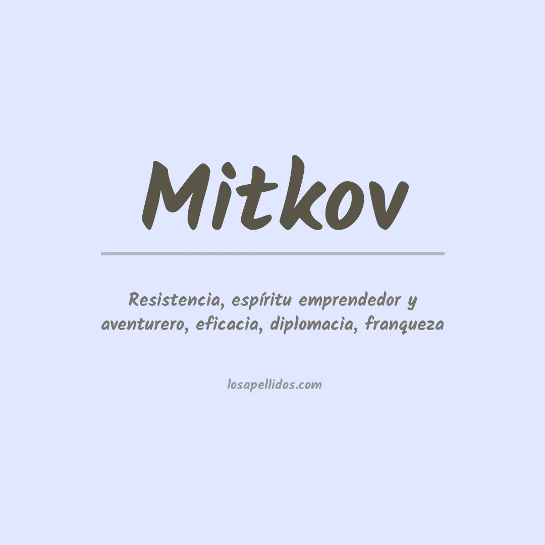 Apellido Mitkov