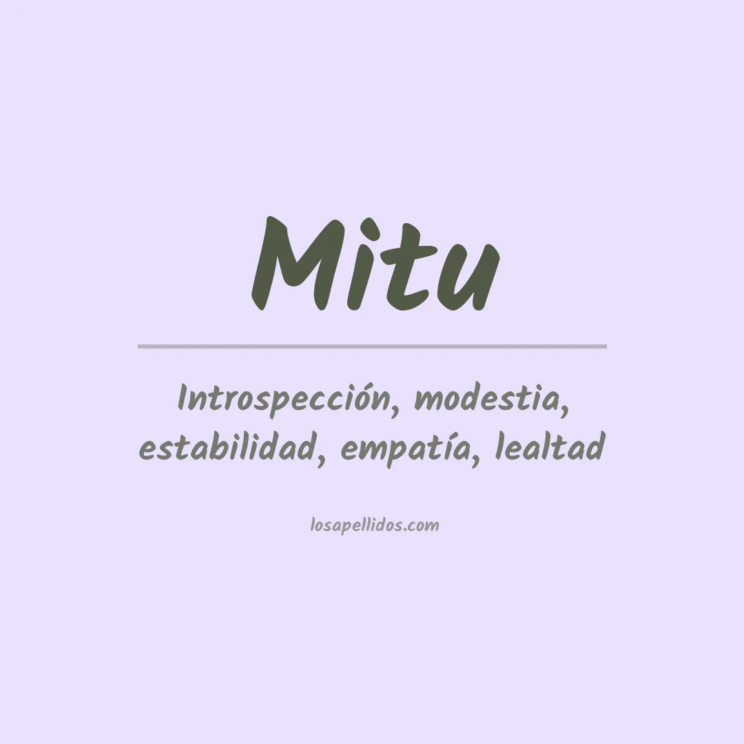 Apellido Mitu