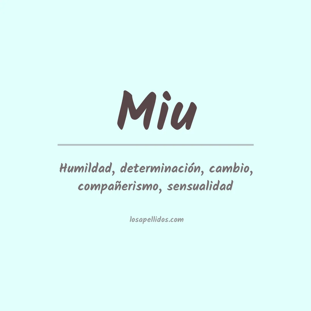 Apellido Miu