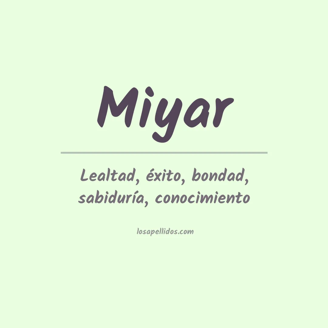 Apellido Miyar