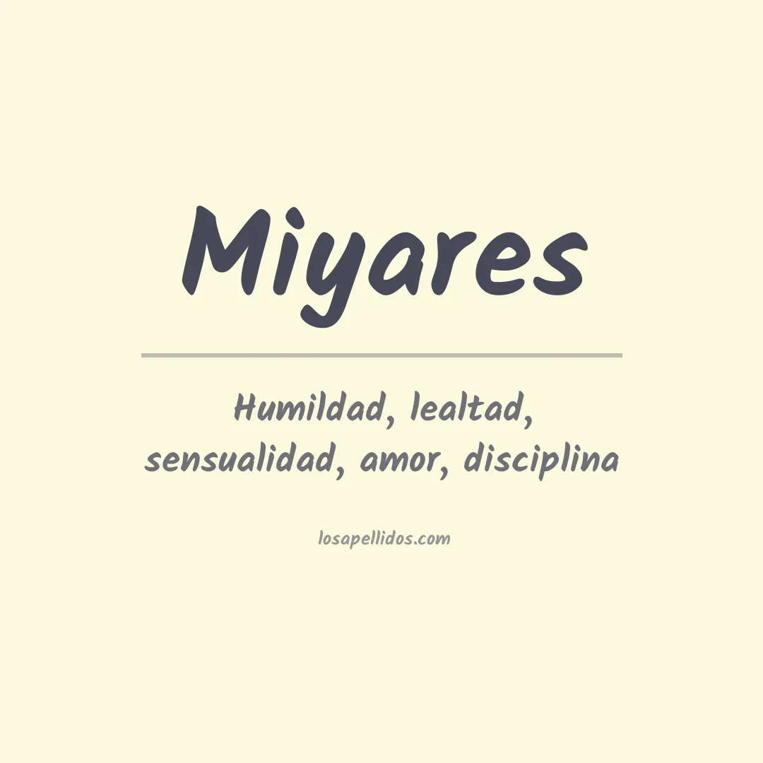 Apellido Miyares