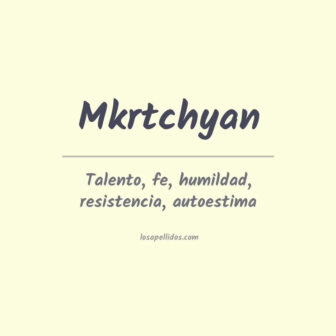 Apellido Mkrtchyan