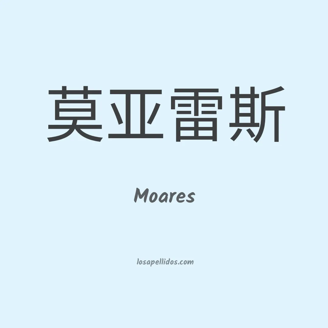 Moares en chino