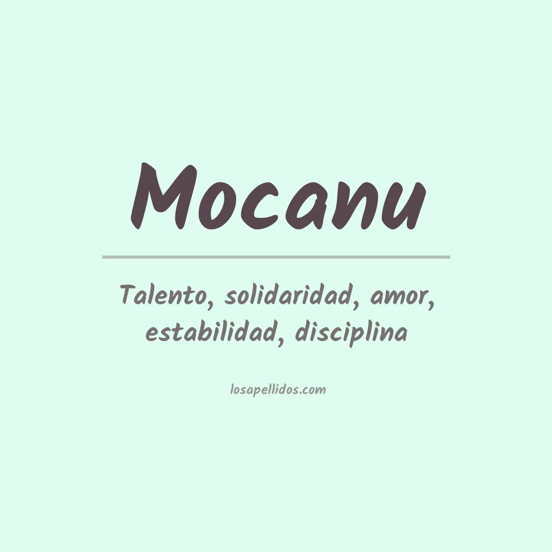 Apellido Mocanu