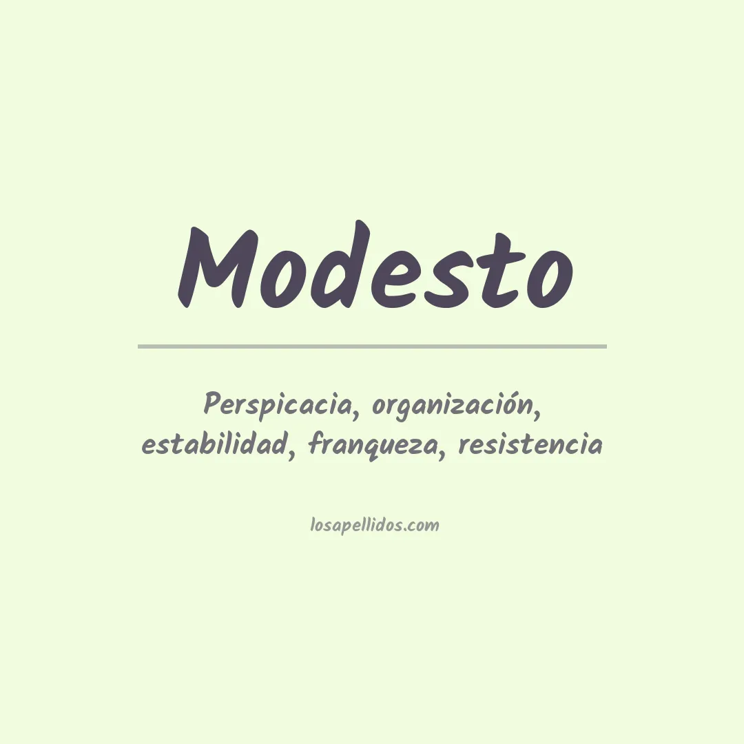 Apellido Modesto
