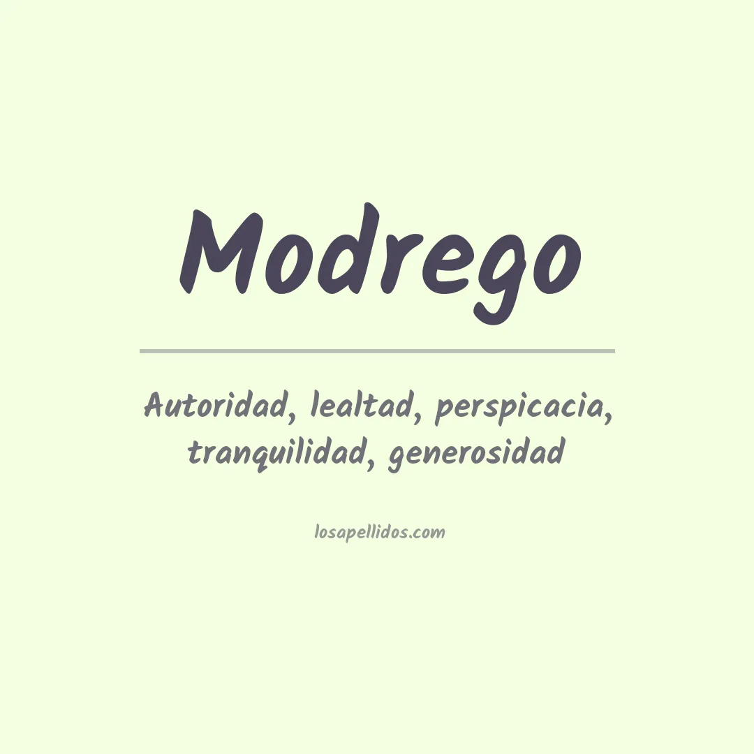 Apellido Modrego