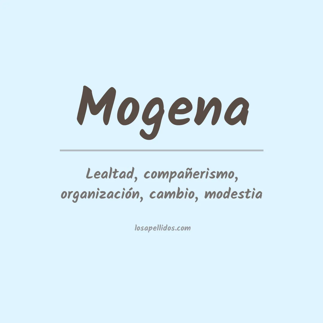 Significado del Apellido Mogena