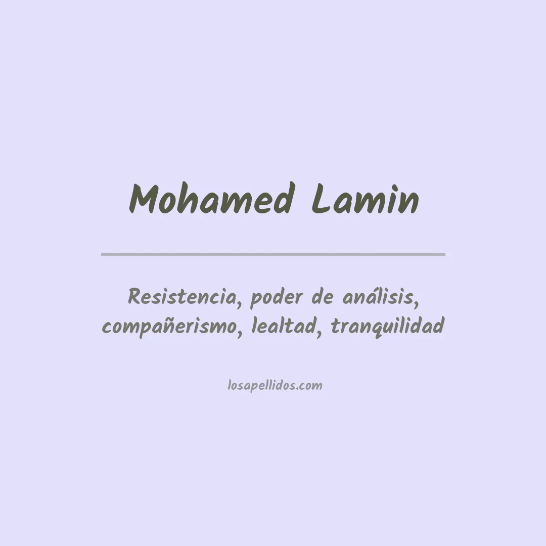 Apellido Mohamed lamin