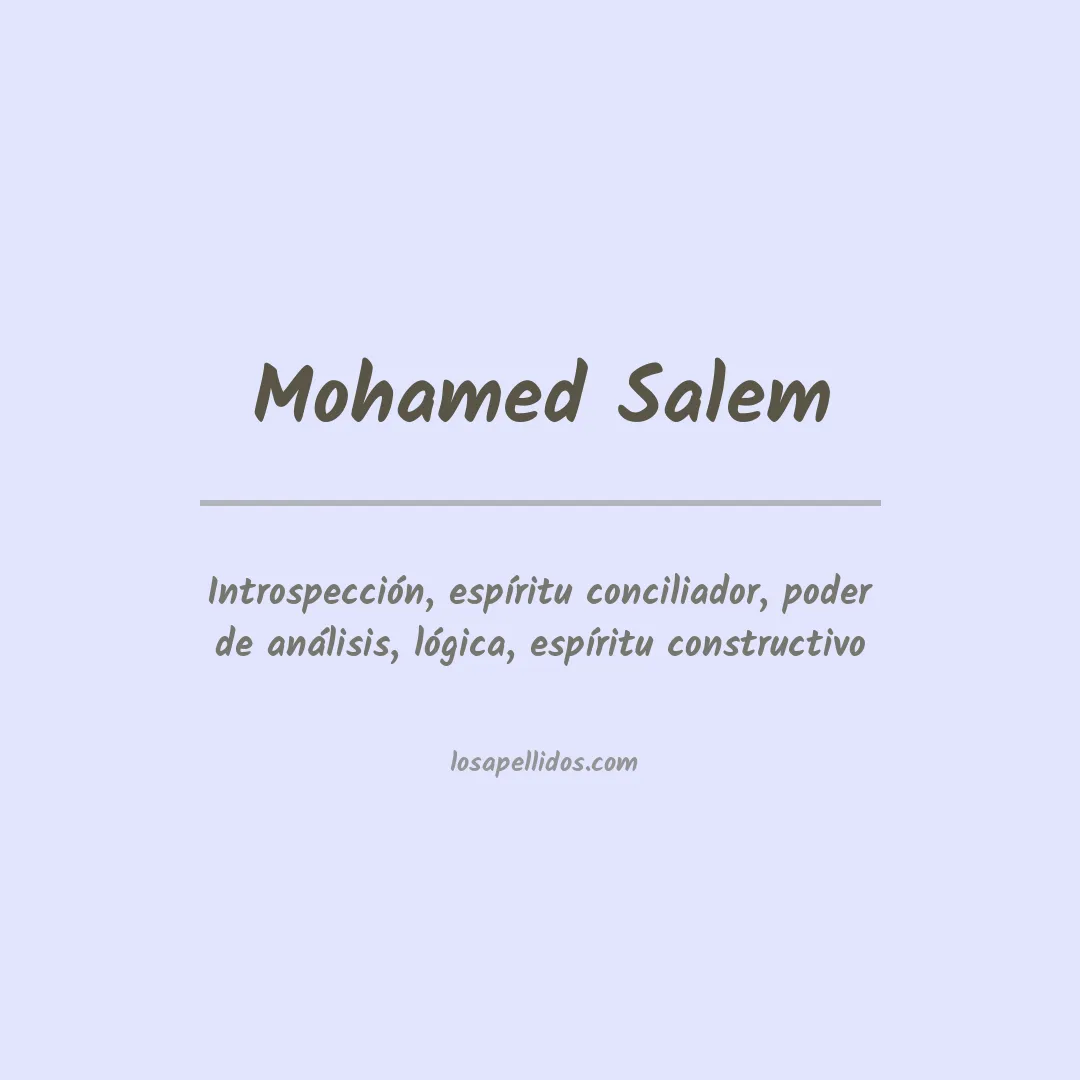 Apellido Mohamed salem