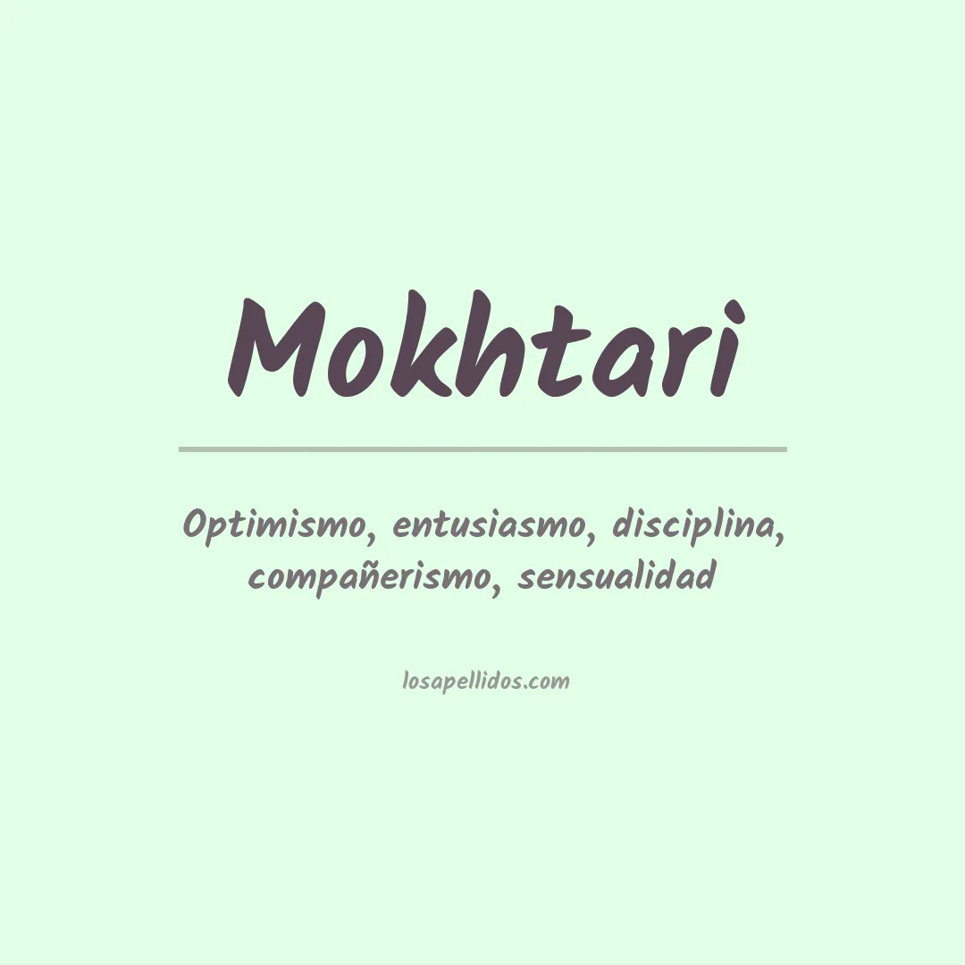 Apellido Mokhtari