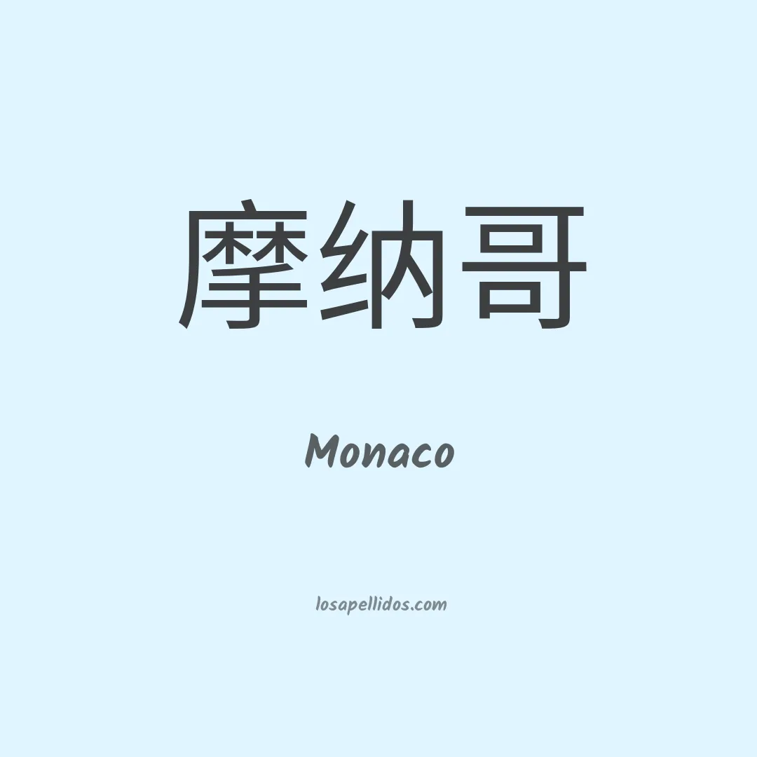 Monaco en chino