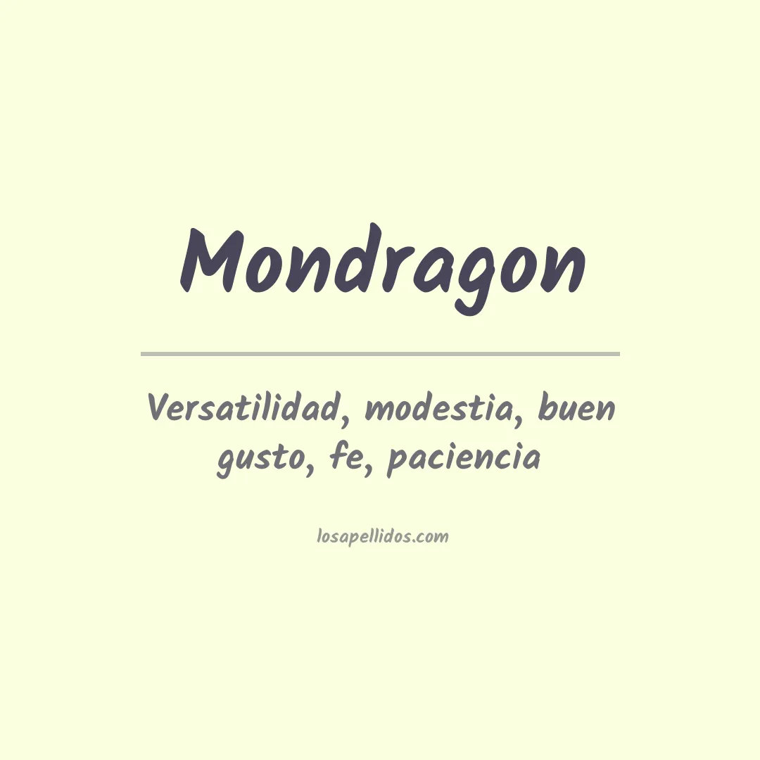 Apellido Mondragón